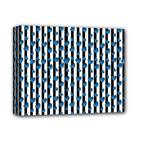 Blue Hearts Deluxe Canvas 14  X 11  (stretched) by designsbymallika