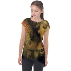 Surreal Steampunk Queen From Fonebook Cap Sleeve High Low Top by 2853937