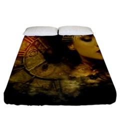 Surreal Steampunk Queen From Fonebook Fitted Sheet (california King Size) by 2853937