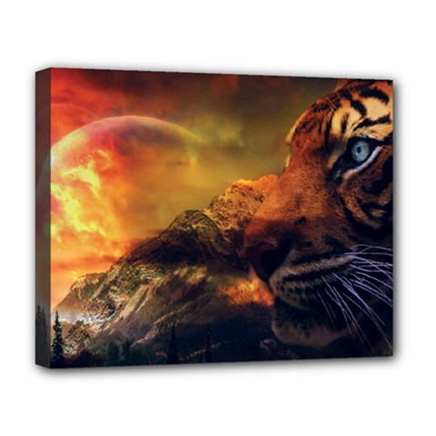 Tiger King In A Fantastic Landscape From Fonebook Deluxe Canvas 20  X 16  (stretched) by 2853937