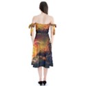 Tiger King In A Fantastic Landscape From Fonebook Shoulder Tie Bardot Midi Dress View2