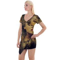 Surreal Steampunk Queen From Fonebook Short Sleeve Asymmetric Mini Dress by 2853937
