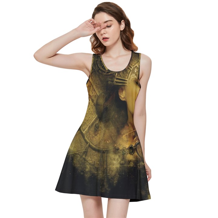 Surreal Steampunk Queen From Fonebook Inside Out Racerback Dress