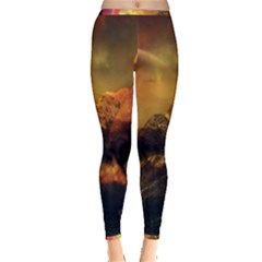 Tiger King In A Fantastic Landscape From Fonebook Inside Out Leggings by 2853937
