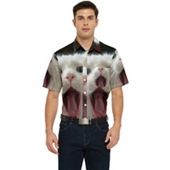Wow Kitty Cat From Fonebook Men s Short Sleeve Pocket Shirt  by 2853937