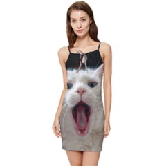 Wow Kitty Cat From Fonebook Summer Tie Front Dress by 2853937