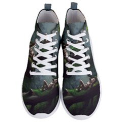 Wooden Child Resting On A Tree From Fonebook Men s Lightweight High Top Sneakers by 2853937