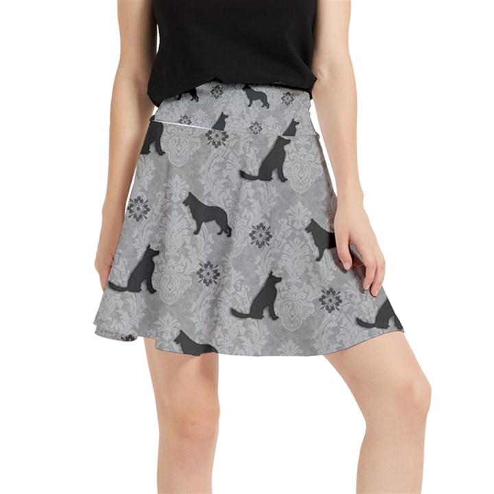 Shepherds Damask Pattern Waistband Skirt