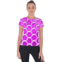 Hexagon Windows Short Sleeve Sports Top  by essentialimage