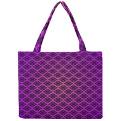 Pattern Texture Geometric Patterns Purple Mini Tote Bag by Dutashop