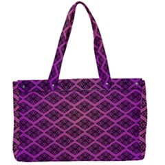 Pattern Texture Geometric Patterns Purple Canvas Work Bag by Dutashop
