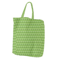 Green Pattern Ornate Background Giant Grocery Tote