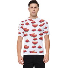 Summer Watermelon Pattern Men s Short Sleeve Rash Guard by Dutashop