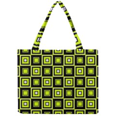 Green Pattern Square Squares Mini Tote Bag by Dutashop