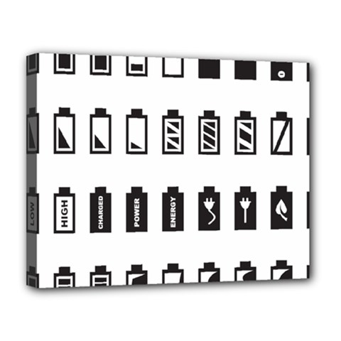 Battery Icons Charge Canvas 14  X 11  (stretched)