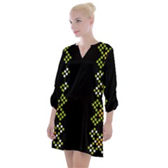 Pattern Background Vector Seamless Open Neck Shift Dress by Dutashop