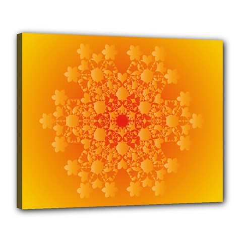 Fractal Yellow Orange Canvas 20  X 16  (stretched) by Dutashop