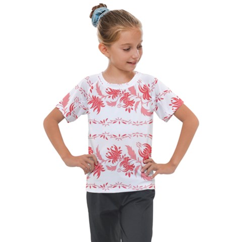 Folk Ornament Kids  Mesh Piece Tee by Eskimos