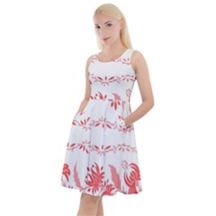 Folk Ornament Knee Length Skater Dress With Pockets by Eskimos