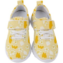 Abstract Daisy Kids  Velcro Strap Shoes by Eskimos