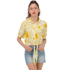 Abstract Daisy Tie Front Shirt  by Eskimos