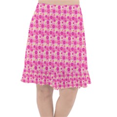 Heart Pink Fishtail Chiffon Skirt