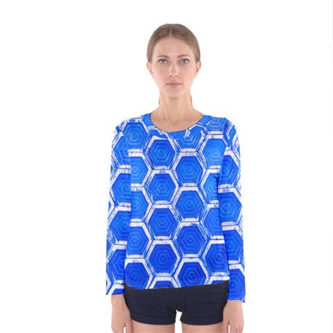 Hexagon Windows Women s Long Sleeve Tee by essentialimage365