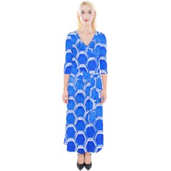 Hexagon Windows Quarter Sleeve Wrap Maxi Dress by essentialimage365