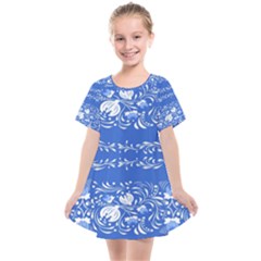 Blue Flowers Kids  Smock Dress by Eskimos