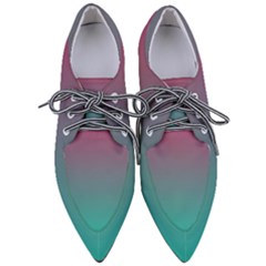 Teal Sangria Pointed Oxford Shoes by SpangleCustomWear