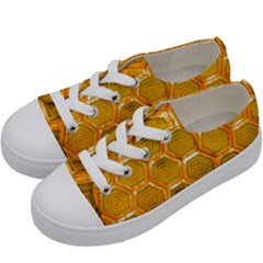 Hexagonal Windows Kids  Low Top Canvas Sneakers by essentialimage365