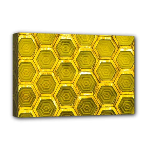 Hexagon Windows Deluxe Canvas 18  X 12  (stretched) by essentialimage365