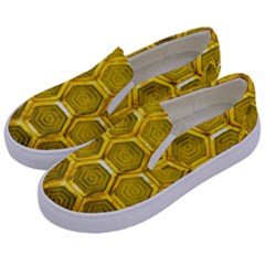 Hexagon Windows Kids  Canvas Slip Ons by essentialimage365