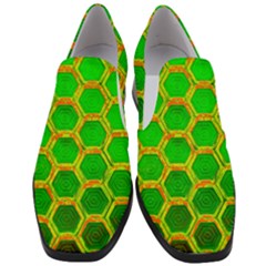 Hexagon Window Women Slip On Heel Loafers by essentialimage365