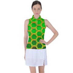 Hexagon Window Women s Sleeveless Polo Tee by essentialimage365