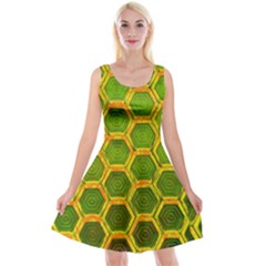 Hexagon Windows Reversible Velvet Sleeveless Dress by essentialimage365