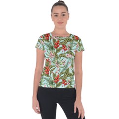 Spring Flora Short Sleeve Sports Top  by goljakoff