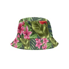 Tropic Flowers Inside Out Bucket Hat (kids) by goljakoff