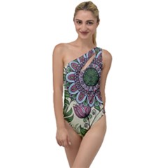 Mandala Flower To One Side Swimsuit by goljakoff
