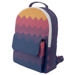 Flat Autumn Zigzag Palette Flap Pocket Backpack (small) by goljakoff