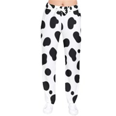 Spots Women Velvet Drawstring Pants by Sobalvarro