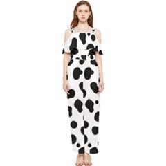 Spots Draped Sleeveless Chiffon Jumpsuit by Sobalvarro