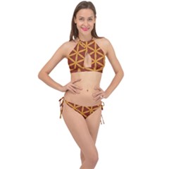 Trikon Cross Front Halter Bikini Set by Nehamohan