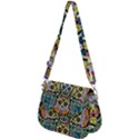 Sugar Skulls Pattern Saddle Handbag View2