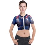 Galaxy Short Sleeve Cropped Jacket