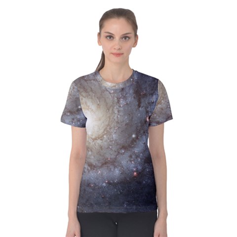 Spiral Galaxy Women s Cotton Tee by ExtraGoodSauce