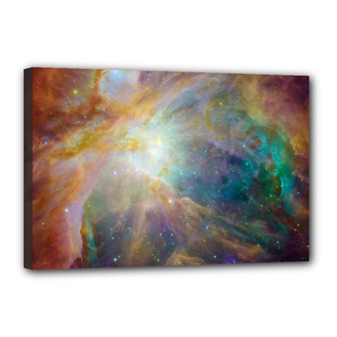 Colorful Galaxy Canvas 18  X 12  (stretched) by ExtraGoodSauce