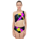 Splatter Splatter Spliced Up Two Piece Swimsuit