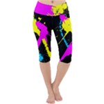 Splatter Splatter Lightweight Velour Cropped Yoga Leggings