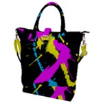 Splatter Splatter Buckle Top Tote Bag